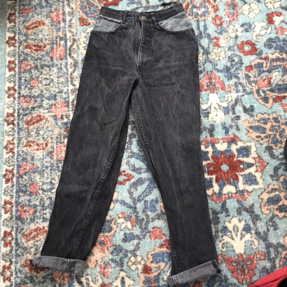 80s/90s vintage black/gray mom jeans